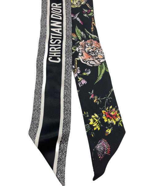 Christian Dior（クリスチャン ディオール）Christian Dior (クリスチャン ディオール) ミッツァ スカーフ ブラックの古着・服飾アイテム