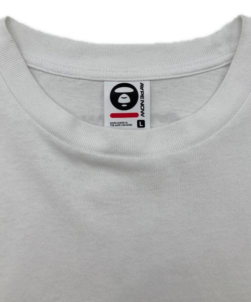 A BATHING APE（アベイシングエイプ）A BATHING APE (アベイシングエイプ) AAPE NOW LONG SLEEVE TEE ホワイト サイズ:	SIZE Lの古着・服飾アイテム