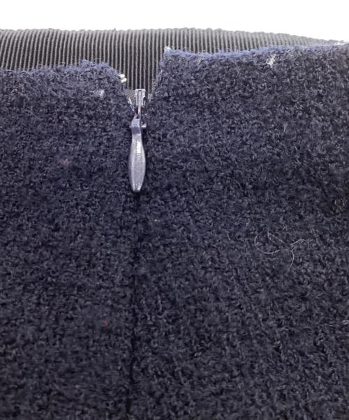 MIU MIU（ミュウミュウ）MIU MIU (ミュウミュウ) TWEED WOOL MINISKIRT ネイビー サイズ:38の古着・服飾アイテム