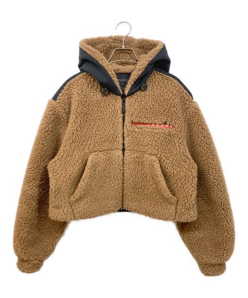 PRADA SPORTS（プラダスポーツ）PRADA SPORTS (プラダスポーツ) ダブルフリースショートジャケット ブラウン サイズ:Mの古着・服飾アイテム
