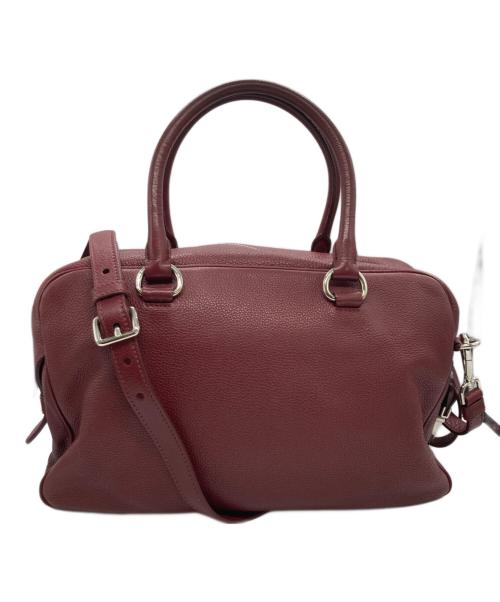 PRADA（プラダ）PRADA (プラダ) 2WAYショルダーバッグ ボルドーの古着・服飾アイテム