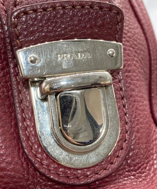 PRADA（プラダ）PRADA (プラダ) 2WAYショルダーバッグ ボルドーの古着・服飾アイテム