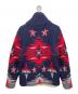 MARBLES (マーブルズ) Shawl Collar Native Pattern Knit レッド×ネイビー サイズ:	SIZE L：11000円