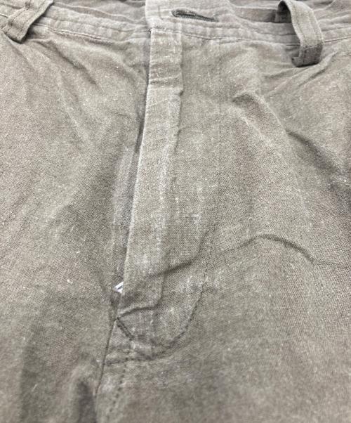 Y's（ワイズ）Y's (ワイズ) COTTON FLAX POPLIN SLIM PANTS カーキ サイズ:1の古着・服飾アイテム