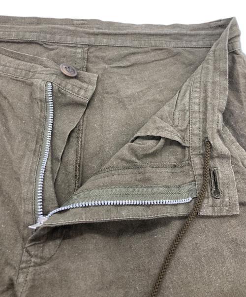 Y's（ワイズ）Y's (ワイズ) COTTON FLAX POPLIN SLIM PANTS カーキ サイズ:1の古着・服飾アイテム