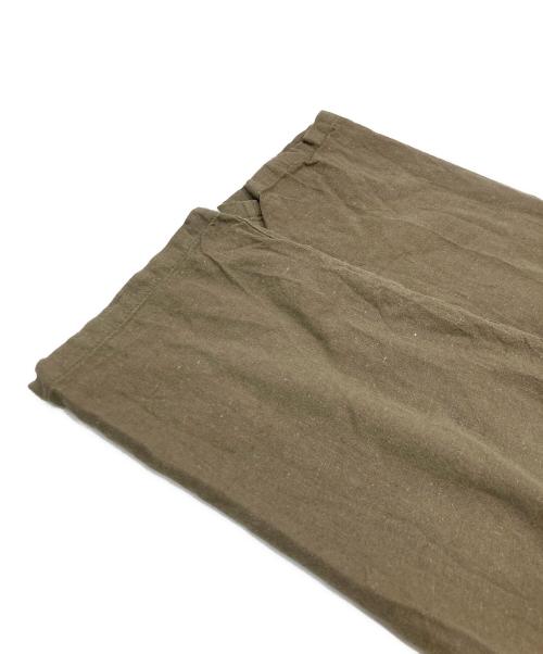 Y's（ワイズ）Y's (ワイズ) COTTON FLAX POPLIN SLIM PANTS カーキ サイズ:1の古着・服飾アイテム