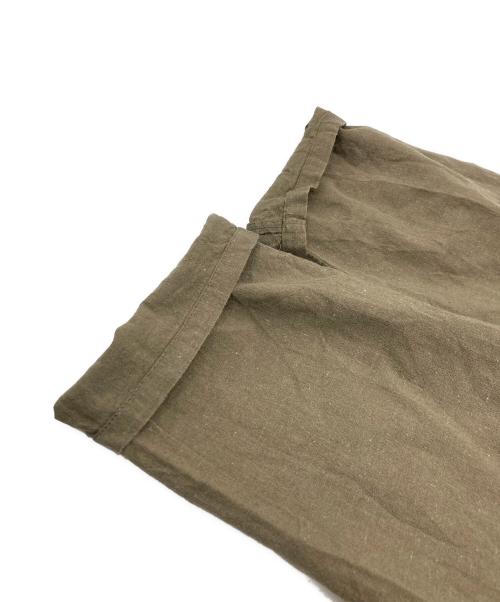 Y's（ワイズ）Y's (ワイズ) COTTON FLAX POPLIN SLIM PANTS カーキ サイズ:1の古着・服飾アイテム