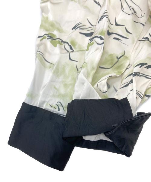 JIL SANDER（ジルサンダー）JIL SANDER (ジルサンダー) ラビット総柄ラペル切替シャツ ベージュ サイズ:40の古着・服飾アイテム