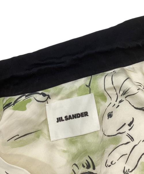 JIL SANDER（ジルサンダー）JIL SANDER (ジルサンダー) ラビット総柄ラペル切替シャツ ベージュ サイズ:40の古着・服飾アイテム