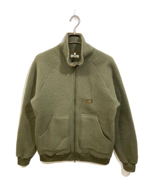BURGUS PLUS（バーガスプラス）BURGUS PLUS (バーガスプラス) ウール ジップジャケット オリーブ サイズ:	SIZE Lの古着・服飾アイテム