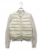 MONCLERモンクレール）の古着「GARDIGAN TRICOT ニット切替しダウンジャケット」｜ホワイト
