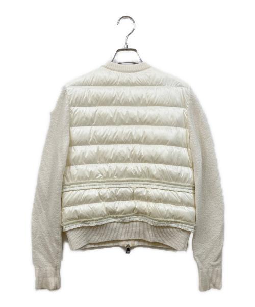 MONCLER（モンクレール）MONCLER (モンクレール) GARDIGAN TRICOT ニット切替しダウンジャケット ホワイト サイズ:XSの古着・服飾アイテム