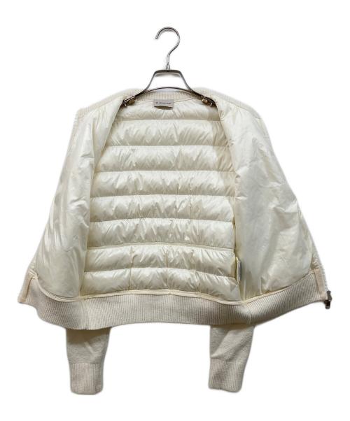 MONCLER（モンクレール）MONCLER (モンクレール) GARDIGAN TRICOT ニット切替しダウンジャケット ホワイト サイズ:XSの古着・服飾アイテム