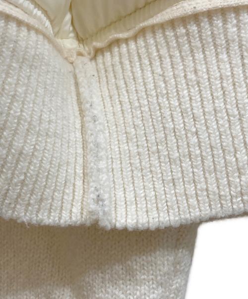 MONCLER（モンクレール）MONCLER (モンクレール) GARDIGAN TRICOT ニット切替しダウンジャケット ホワイト サイズ:XSの古着・服飾アイテム