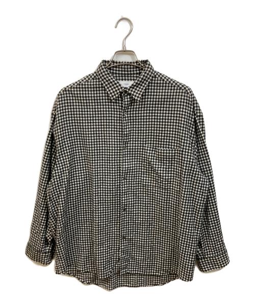 Graphpaper（グラフペーパー）Graphpaper (グラフペーパー) Marzotto Gingham Oversized Shirt グレー サイズ:SIZE Freeの古着・服飾アイテム