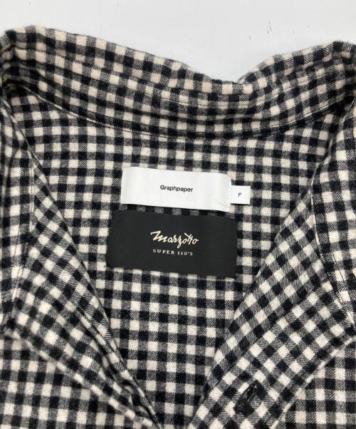 Graphpaper（グラフペーパー）Graphpaper (グラフペーパー) Marzotto Gingham Oversized Shirt グレー サイズ:SIZE Freeの古着・服飾アイテム