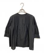 ANAYIアナイ）の古着「ピンタック 綿シャツ」｜ブラック