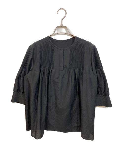 ANAYI（アナイ）ANAYI (アナイ) ピンタック 綿シャツ ブラック サイズ:SIZE 38の古着・服飾アイテム