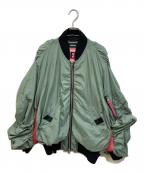 DIESEL×silence in noiseディーゼル×）の古着「ナイロンボンバージャケット」｜カーキ