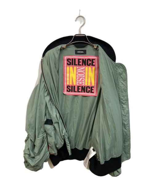 DIESEL（ディーゼル）DIESEL (ディーゼル) silence in noise ナイロンボンバージャケット カーキ サイズ:SIZE XSの古着・服飾アイテム