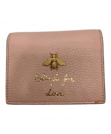 GUCCI（グッチ）の古着「アニマリエ ビー コンパクトウォレット」｜ピンク