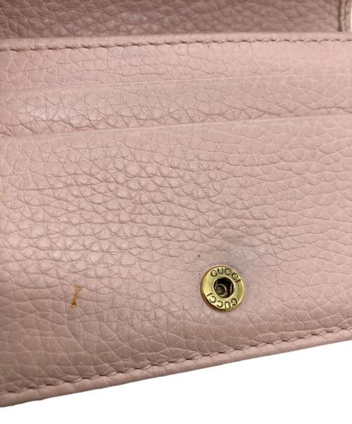 GUCCI（グッチ）GUCCI (グッチ) アニマリエ ビー コンパクトウォレット ピンクの古着・服飾アイテム