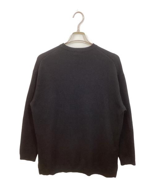 eN ROUTE（アンルート）EN ROUTE (アンルート) ウールミラノリブロングスリットクルーネックセーター ブラック サイズ:	SIZE 1の古着・服飾アイテム