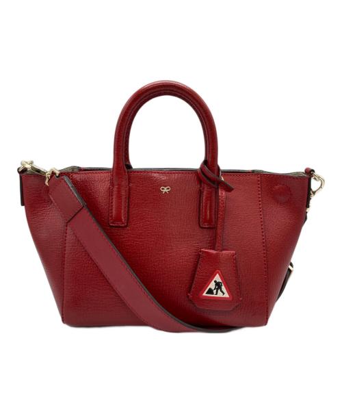 ANYA HINDMARCH（アニヤ・ハインドマーチ）ANYA HINDMARCH (アニヤ・ハインドマーチ) EBURY MINI FEATHERWEIGHT レッドの古着・服飾アイテム