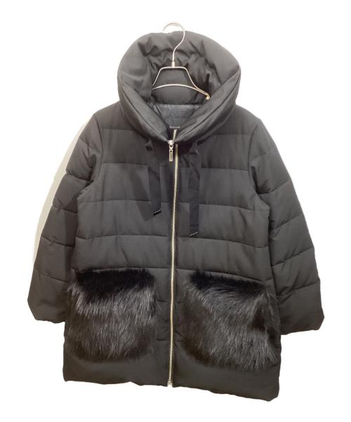 M-premierBLACK（エムプルミエブラック）M-premierBLACK (エムプルミエブラック) ファーポケットダウンコート ブラック サイズ:SIZE 38の古着・服飾アイテム