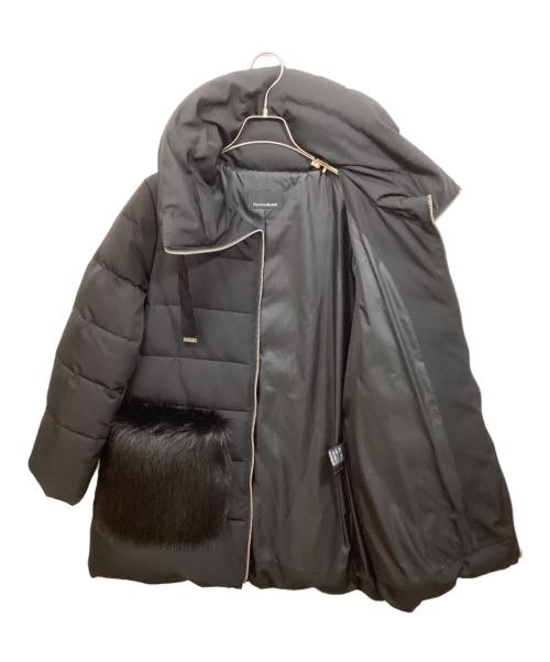 M-premierBLACK（エムプルミエブラック）M-premierBLACK (エムプルミエブラック) ファーポケットダウンコート ブラック サイズ:SIZE 38の古着・服飾アイテム