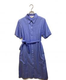 To b. by agnes b.（トゥービー バイ アニエスベー）の古着「ストライプシャツワンピース」｜スカイブルー