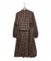 KUMIKYOKU (クミキョク) シアーツイルチェック ワンピース ブラウン サイズ:	SIZE 2：6000円