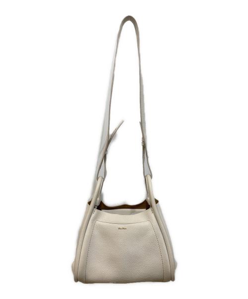 MaxMara（マックスマーラ）MaxMara (マックスマーラ) カーフレザースモールマリンバッグ ベージュの古着・服飾アイテム