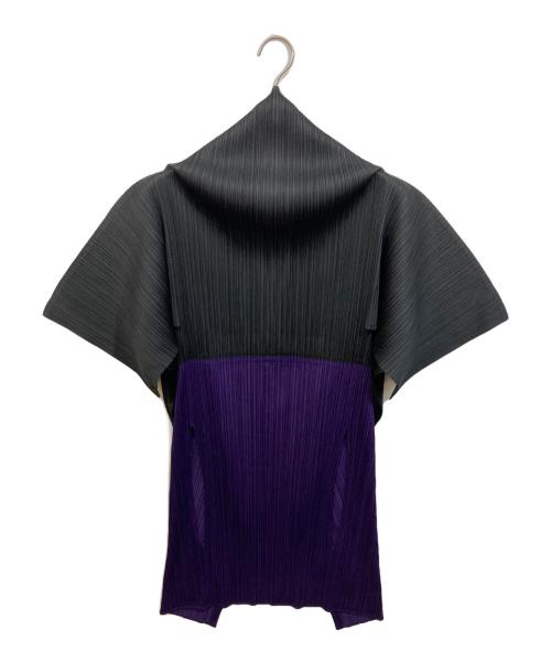 PLEATS PLEASE（プリーツプリーズ）PLEATS PLEASE (プリーツプリーズ) 変形プリーツロングカーディガン ブラック サイズ:SIZE Freeの古着・服飾アイテム