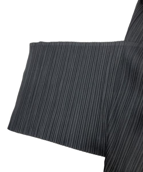 PLEATS PLEASE（プリーツプリーズ）PLEATS PLEASE (プリーツプリーズ) 変形プリーツロングカーディガン ブラック サイズ:SIZE Freeの古着・服飾アイテム