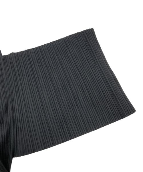 PLEATS PLEASE（プリーツプリーズ）PLEATS PLEASE (プリーツプリーズ) 変形プリーツロングカーディガン ブラック サイズ:SIZE Freeの古着・服飾アイテム