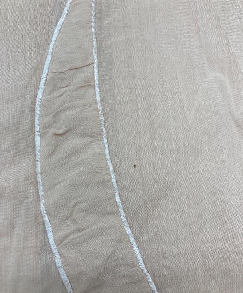 ISSEY MIYAKE（イッセイミヤケ）ISSEY MIYAKE (イッセイミヤケ) コットンリネンエンブロイダリーシャツ ピンク サイズ:SIZE 9の古着・服飾アイテム