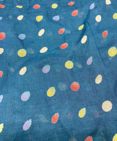 ISSEY MIYAKE（イッセイミヤケ）ISSEY MIYAKE (イッセイミヤケ) ドット柄リネンワンピース ネイビー サイズ:SIZE 9の古着・服飾アイテム