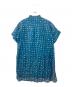 ISSEY MIYAKE (イッセイミヤケ) ドット柄リネンワンピース ネイビー サイズ:SIZE 9：18000円