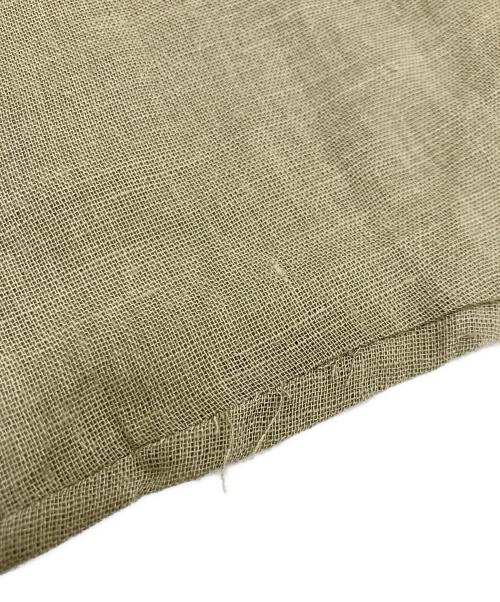 ISSEY MIYAKE（イッセイミヤケ）ISSEY MIYAKE (イッセイミヤケ) セーラーカラーリネンブラウス カーキ サイズ:9の古着・服飾アイテム