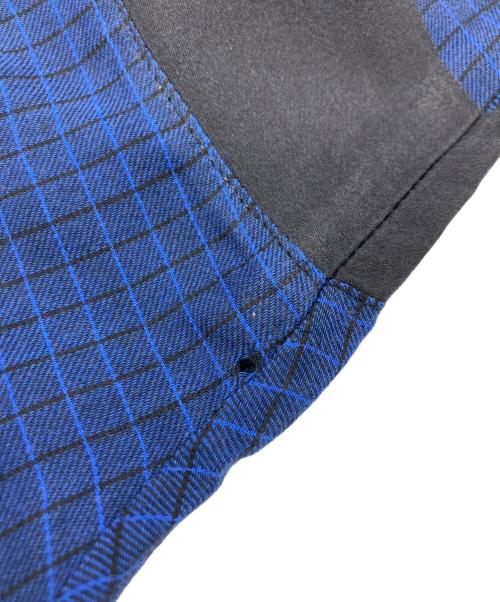 ISSEY MIYAKE（イッセイミヤケ）ISSEY MIYAKE (イッセイミヤケ) チェックワンピース ネイビー サイズ:サイズ表記なしの古着・服飾アイテム