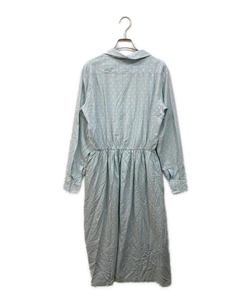 ZUCCA（ズッカ）ZUCCA (ズッカ) ドット柄レーヨンワンピース スカイブルー サイズ:SIZE Mの古着・服飾アイテム