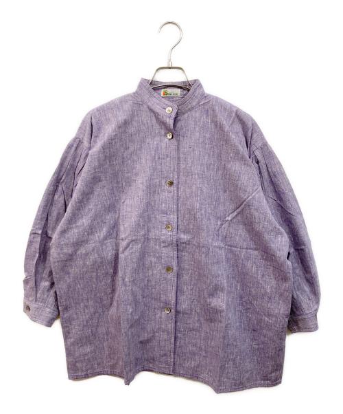 ISSEY SPORT（イッセイスポーツ）ISSEY SPORT (イッセイスポーツ) バンドカラーシャツ ラベンダー サイズ:9の古着・服飾アイテム