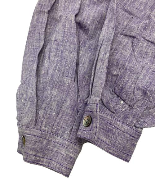 ISSEY SPORT（イッセイスポーツ）ISSEY SPORT (イッセイスポーツ) バンドカラーシャツ ラベンダー サイズ:9の古着・服飾アイテム