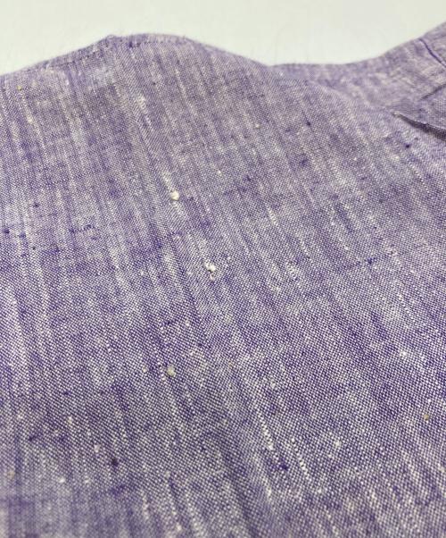 ISSEY SPORT（イッセイスポーツ）ISSEY SPORT (イッセイスポーツ) バンドカラーシャツ ラベンダー サイズ:9の古着・服飾アイテム