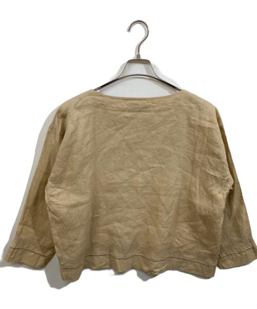 ISSEY MIYAKE（イッセイミヤケ）ISSEY MIYAKE (イッセイミヤケ) リネンブラウス ベージュ サイズ:SIZE Mの古着・服飾アイテム