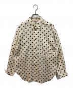 Plantation ISSEY MIYAKEプランテーション イッセイミヤケ）の古着「ドットレーヨンシャツ」｜ベージュ