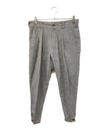 I.S. ISSEY MIYAKE（イッセイ ミヤケ）の古着「リネン混テーパードパンツ」｜グレー