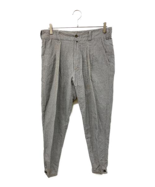 I.S. ISSEY MIYAKE（イッセイ ミヤケ）I.S. ISSEY MIYAKE (イッセイ ミヤケ) リネン混テーパードパンツ グレー サイズ:9の古着・服飾アイテム