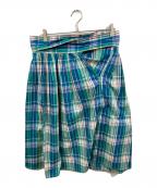 ISSEY SPORTイッセイスポーツ）の古着「ラップスカート」｜グリーン